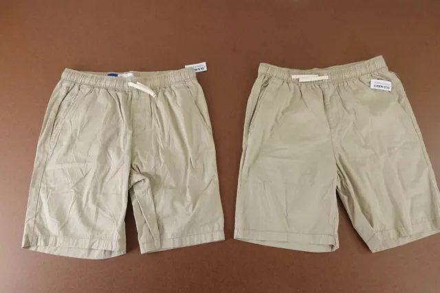 Old Navy Boys XXL (18) Plus Khaki Flex Straight Twill Jogger Short 2 Pack NWT