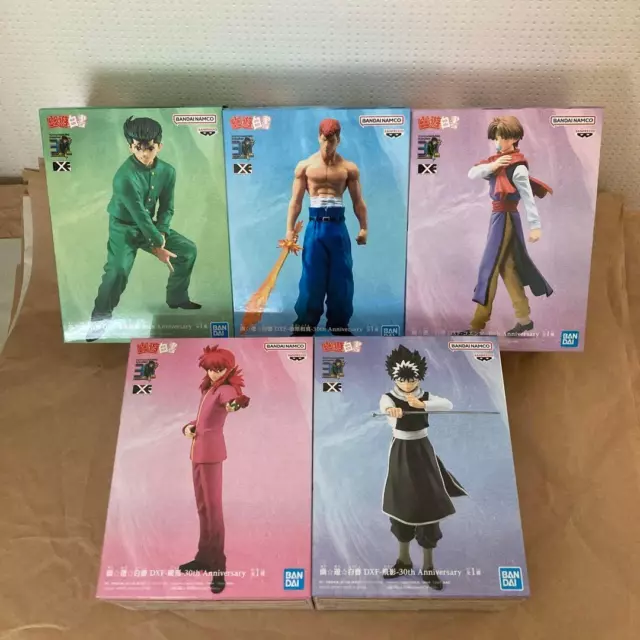 YuYu Hakusho Yusuke Kuwabara Hiei Kurama Koenma DXF Figure Set 30th Anniversary