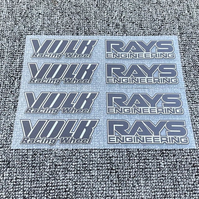 JDM JAPAN RAYS Engineering VOLK Racing TE37 Wheel decals sticker 8pcs ...