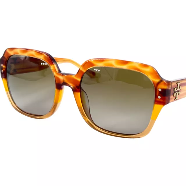 Tory Burch TY7143U Women's Plastic Sunglass 1797/13 Amber Tri Gradient 56-21