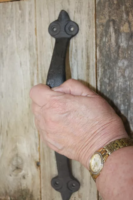 Extra Large Rustic Barn Door Pull Solid Cast Iron, 11 inch +, HW-46