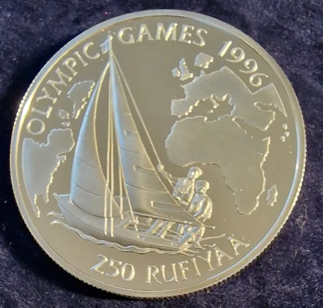 Malediven Münze Silber 1993 250 Rufiyaa Olympia 1996 Atlanta KM 85