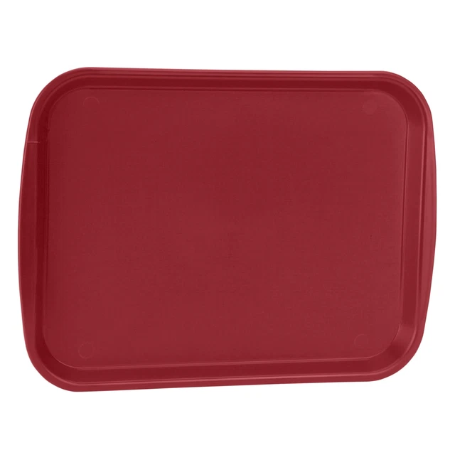 Traex 1014-21 Rectangular Burgundy 10 x 14" Fast Food Tray"