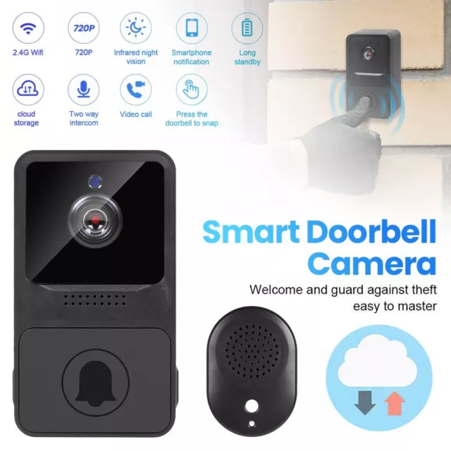 Türklingel mit Kamera HD Nachtsicht WIFI Video Funkklingel Funk Ring Doorbell