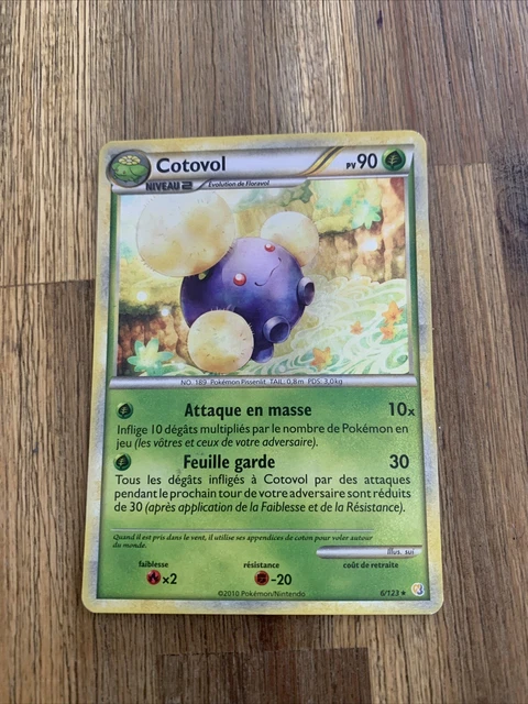 Carte Pokémon Cotovol 6/123 Holo Heartgold Soulsilver Fr  Excellent État +++