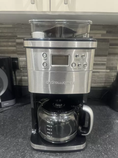 ANDREW JAMES STAINLESS Steel Bean to Cup Coffee Machine Filter Coffee Maker 1.5L 75.00 PicClick UK