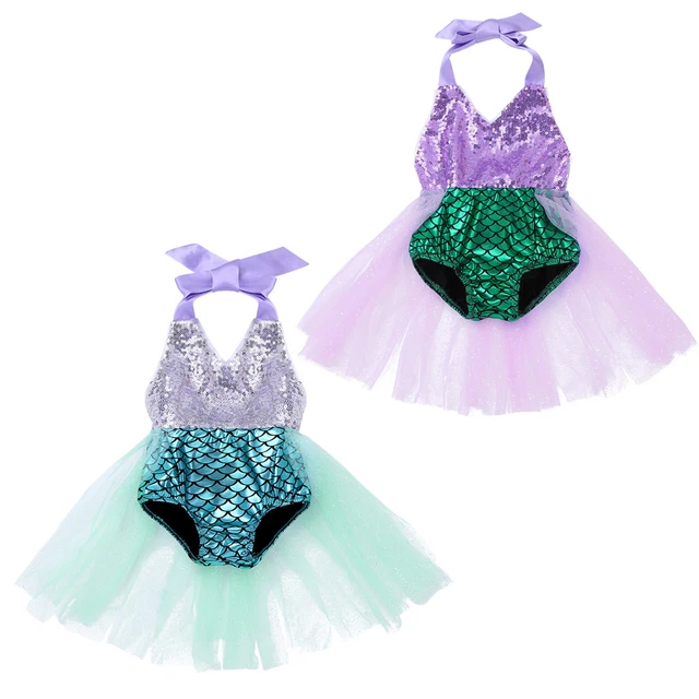 Abito festa bambino 1 ° compleanno costume da sirena torta set abiti gonna 2