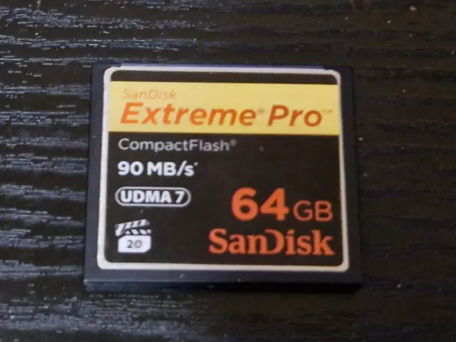 64GB Sandisk Extreme Pro 90MB/s UDMA7 CF Compactflash Memory Card