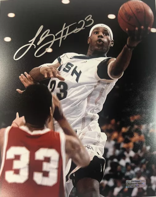 LeBron James Rare Hand Signed Autographed 10x8 Los Angeles Lakers Photo with COA