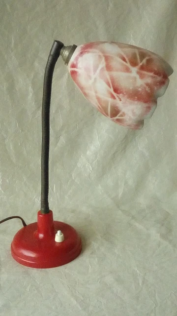 Lampe Ancienne Opaline De Sèvres – Bleutée – Base Hauteur 34cm – électrique Vintage