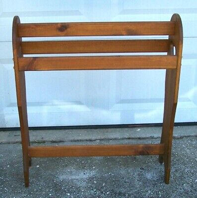 Wood Quilt Bedspread Rack Stand Storage 33" x 28" x 9" - LOCAL PICK UP ONLY