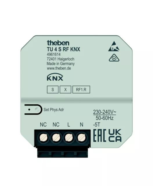 Theben Funk-Tasterschnittstelle TU 4 S RF KNX Bussystem-Binäreingang 4961614