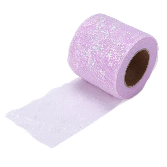 (Lavender) Glitter Tulle Rolls Symphony Polyester Tulle Rolls For