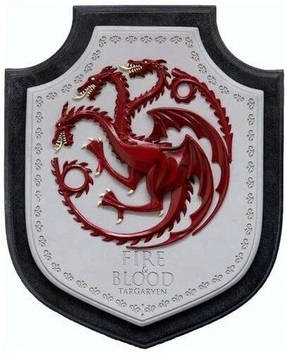 Trono Por Espadas Placa 30CM Crest Casa Targaryen Armas Logo Serie TV #1