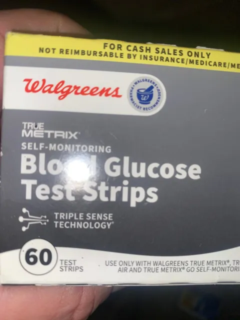 Walgreen's Blood Glucose Test Strips. QTY-60, Expires 2/2025