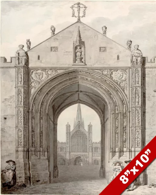 Erpingham Gate Norwich England Watercolor Painting Art Real Canvas Giclee Print