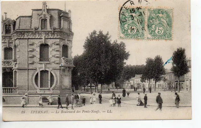 EPERNAY - Marne - CPA 51 - the streets - Boulevard du pont new 2