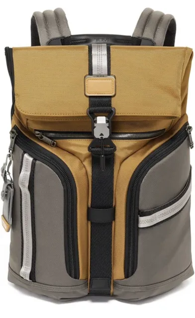 TUMI ALPHA BRAVO Logistics Flap Lid Backpack 0232759N MSRP $525 Golden Brown NEW