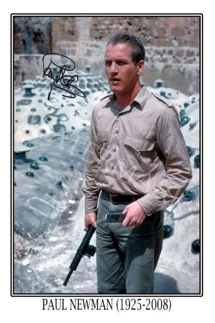 Paul Newman signed 12x18 inch photograph poster - Top Quality