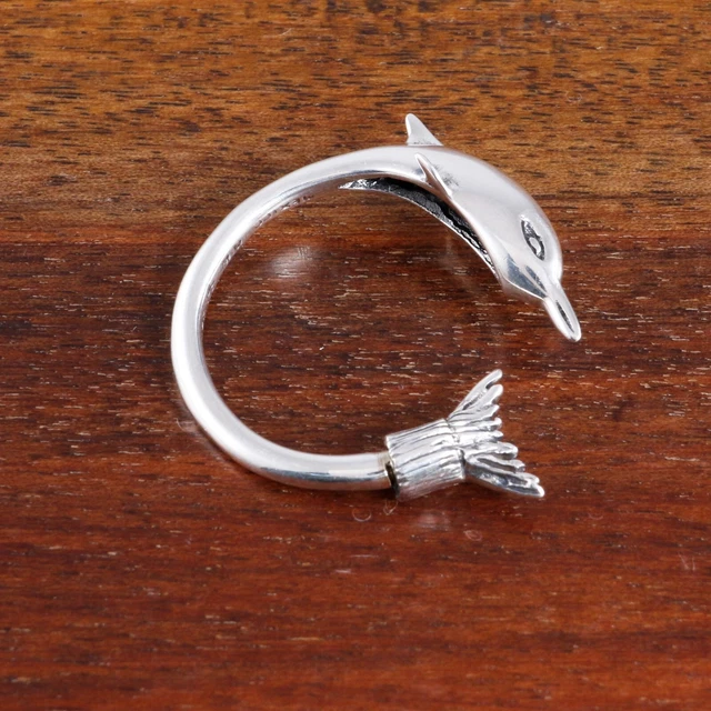 Figural M-12 Mexican Sterling Silver Keychain Dolphin 20Thc No Monogram