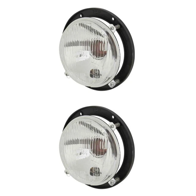2x HELLA Alogena Faro Rotondo 12V 24V Faro Set 1A3 996 002-181