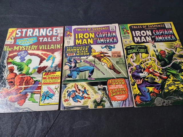 Marvel Comics  Silver Age Lot   Tales Of Suspense #64,80  Strange Tales #127