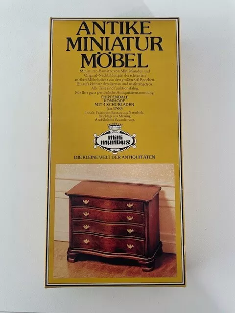 Antike Miniatur Möbel Chippendale Kommode - Bausatz - Mini Mundus - OVP