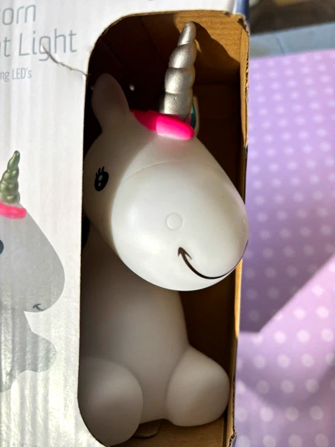 Html Co MANHATTAN GIFT CO Unicorn LED Night Light Colour-Changing Battery ...