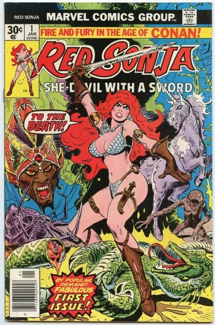 Red Sonja Vol 1 #s 1-5 lot of 5 Marvel Comics (1977) Frank Thorne art