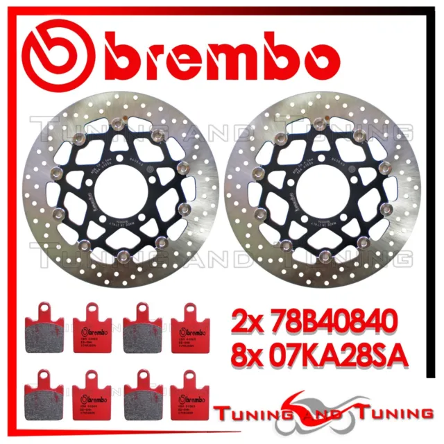 Dischi Freno Anteriore BREMBO + Pastiglie SA PER KAWASAKI ZX-6R 600 2009 2010