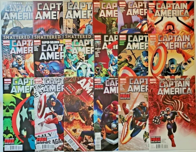 Lot of 18 Captain America Comics 2011 Series #1-19 missing #13 Marvel Brubaker