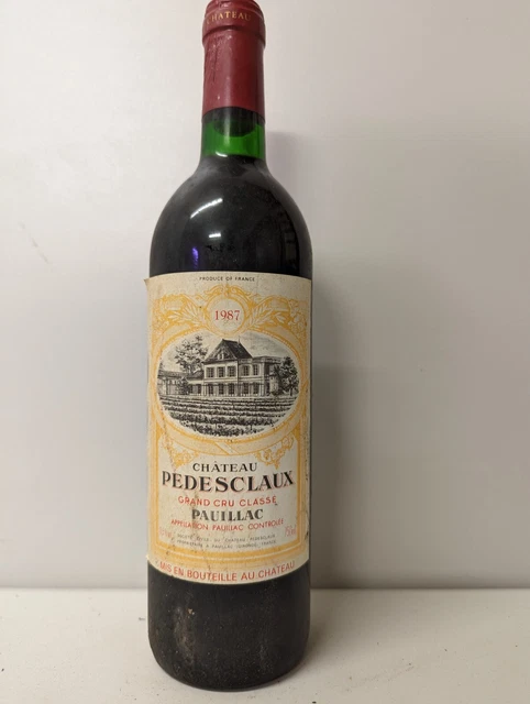 PAUILLAC - 1987 - CHATEAU PEDESCLAUX - 36 ans - GRAND CRU CLASSE - EXCEPTIONNEL