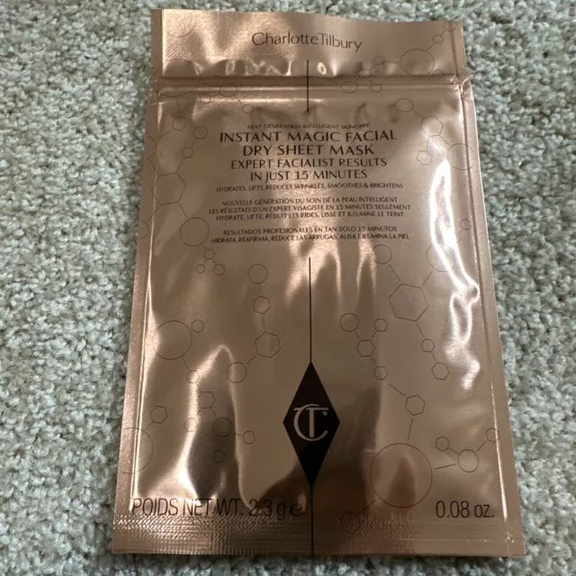 Charlotte Tilbury 1 Pack INSTANT MAGIC FACIAL DRY SHEET MASK ( single mask )