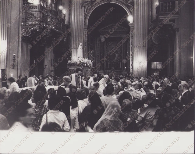 1980 ROMA San Pietro Pellegrinaggio Madonna di Fatima Fotografia