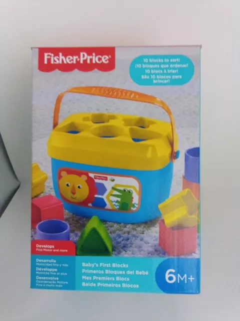 Fisher Price Toys Babys First Blocks 10 Piece Developmental Toy Block Set NEW