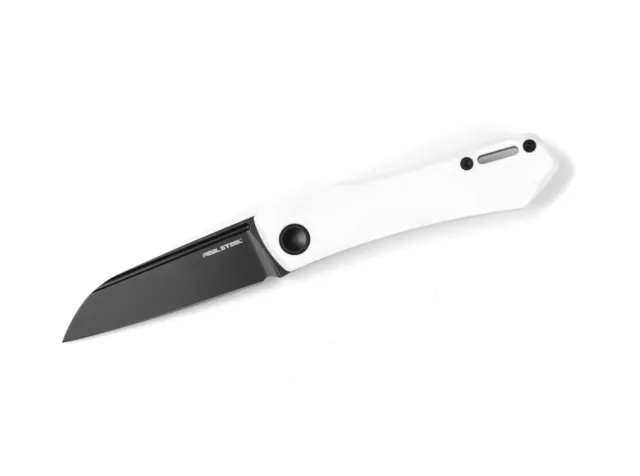 Real Steel Solis Lite G10 White Black Blade Taschenmesser Folder D2 ✔️ 01RE245