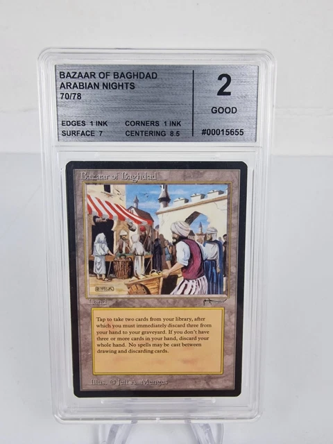 Magic The Gathering BAZAAR OF BAGHDAD Arabian GOOD 2 (INK) Gradet Psa BGS MTG 