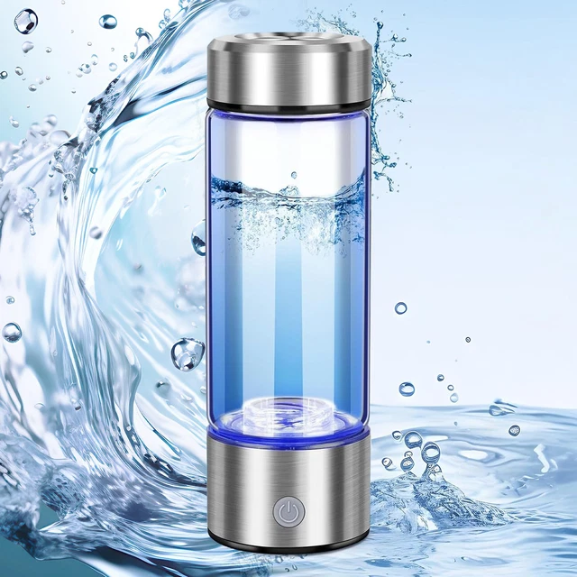 LOOHOI Hydrogen Water Bottle Generator - SPE/PEM Tech, 2300+ PPB In 3 Min, 460ml, Portable & Rechargeable