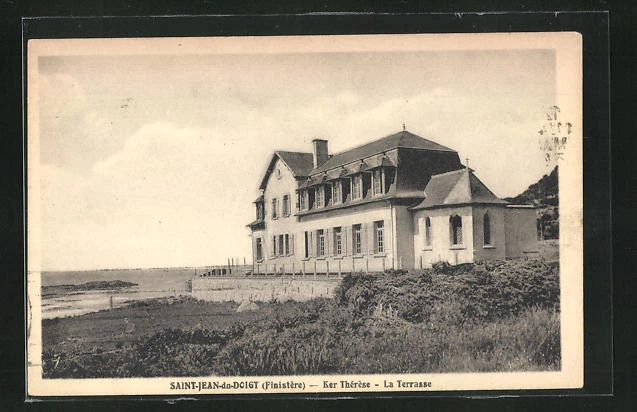 CPA Saint-Jean-du-Doigt, Ker Therese, la Terrasse 1934