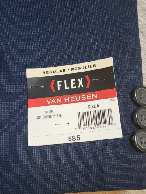 Van Heusen Boys' Flex Stretch Suit Jacket - Bank Blue Size 8 Regular MSRP $85 3