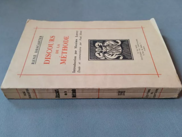 Livre Broche Discours De La Methode Rene Descartes 1928