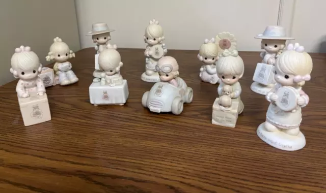 Lot of 10 Precious Moments Figurines Collector's Club Charter Member 1983-1990