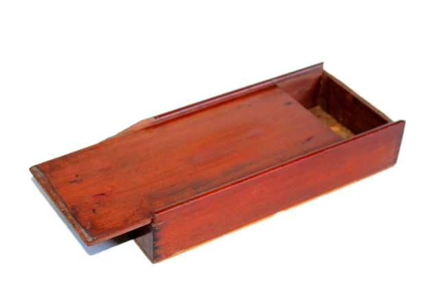 Boîte de 24 dominos ancienne en bois - Signée Will et Bain - 1870