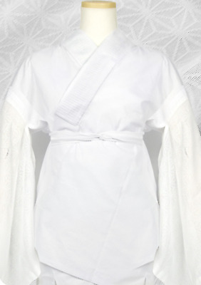 Japanese Women's Summer Kimono inner under wear "Juban" White 2 parts JAPAN