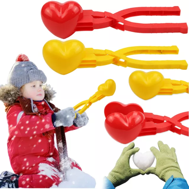 Heart Snowball Maker Winter Snowball Maker Clip Kids Outdoor Mold Snowball Clip