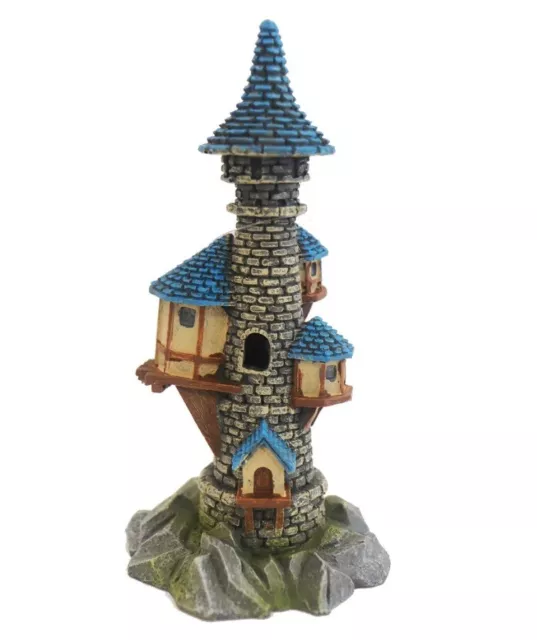 Aquarium Fischtank Ornament Fantasie Burgturm. 17,5 cm. Dekoration