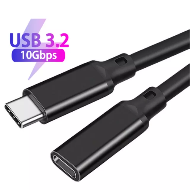 100W Fast Charge USB C Cable Type C Male to Female 4K Data Sync Cord for MacBook