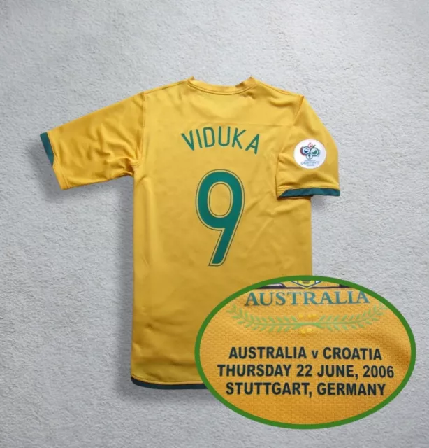 2006 Australia 🇦🇺 VIDUKA Socceroos Soccer Jersey Football Shirt [M] AUTHENTIC