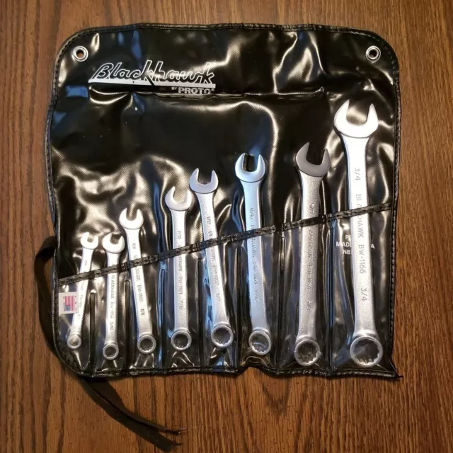 Blackhawk By Proto Combination Wrench Set - Usa - Sae - Nos