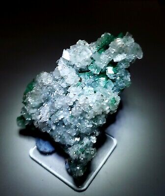 ***STUNNING-Green Malachite & Calcite crystals on Cuprite, Ojuela mine Mexico***